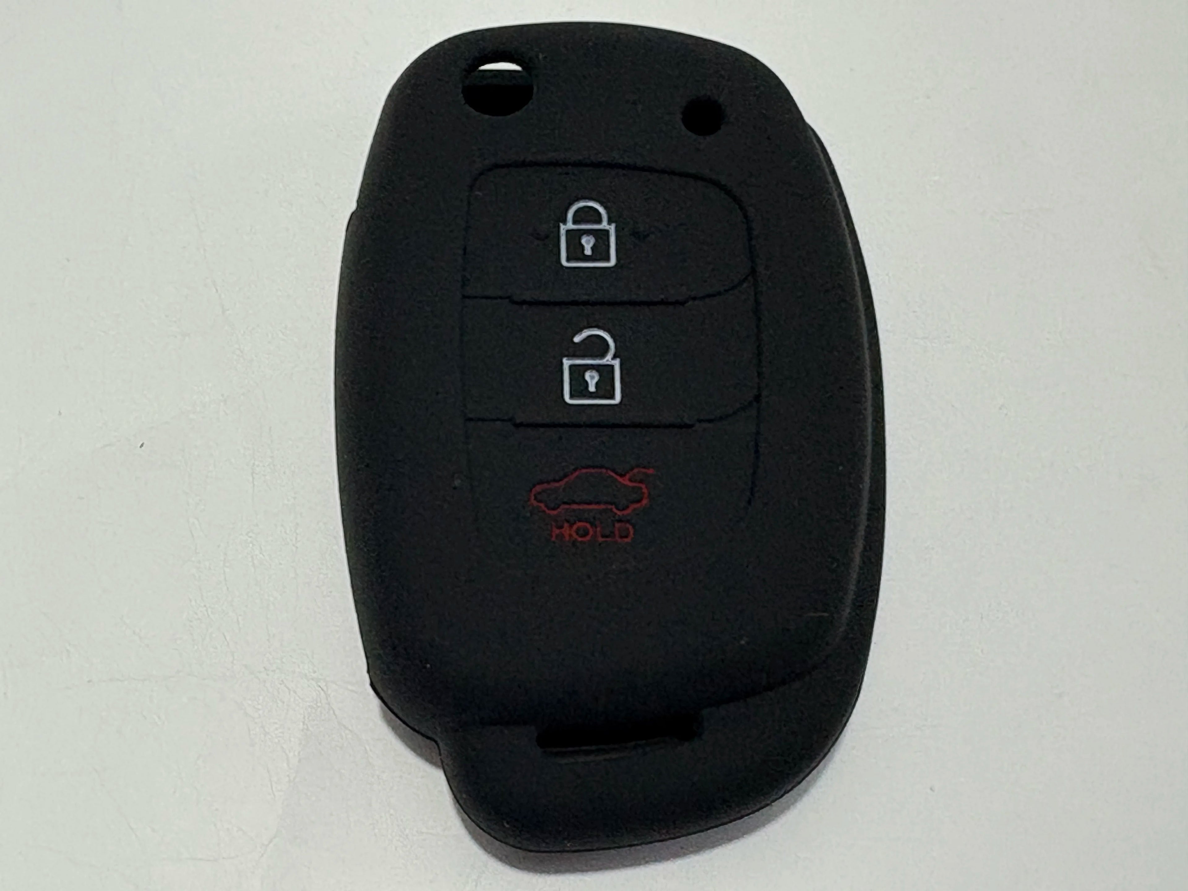 1Pc New Soft Silicone Key Case For Hyundai I20 Santa Fe Flip Remote Cover Shell 3 Buttons Fob Car Styling No Logo Accessories
