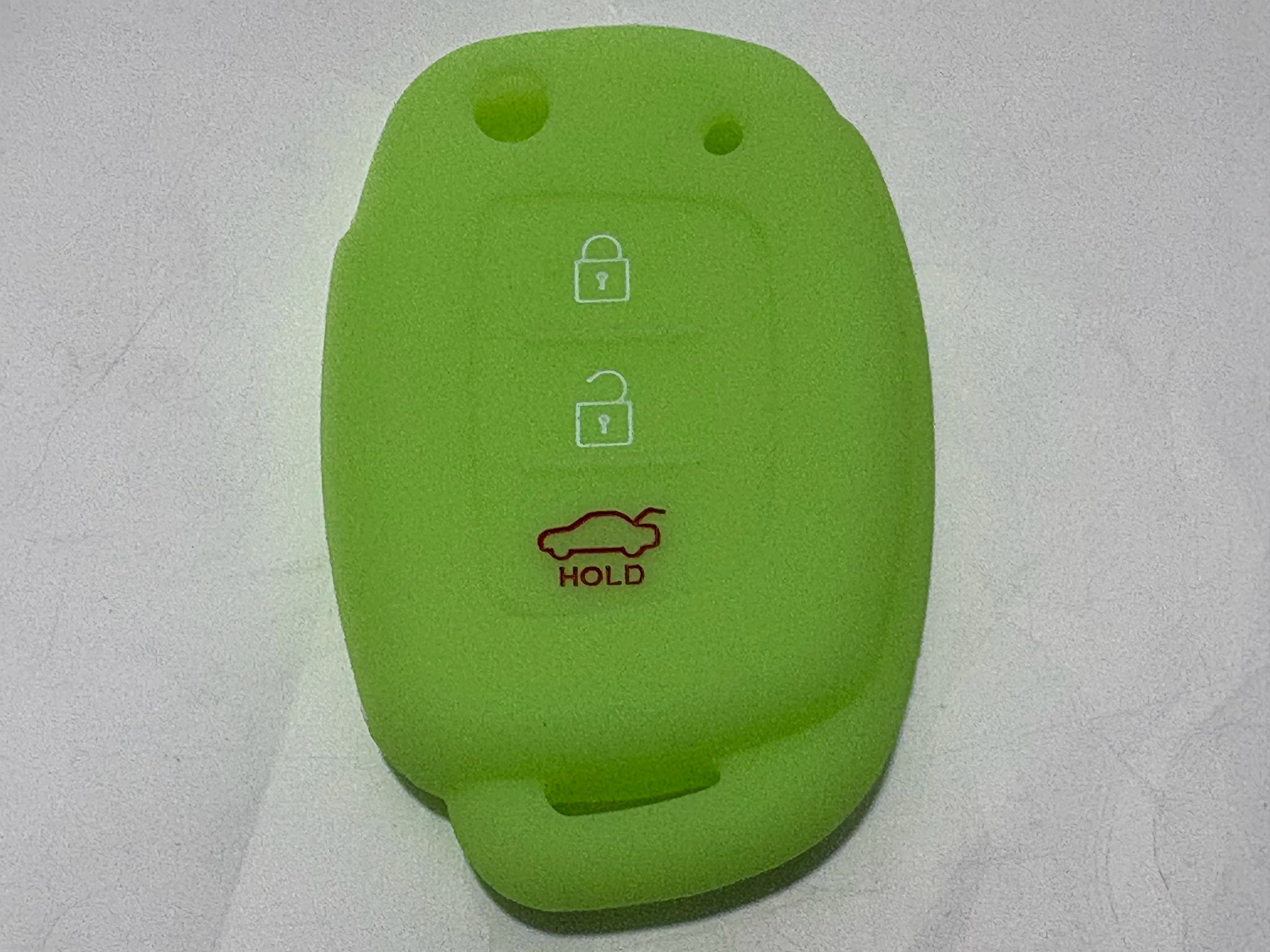 1Pc New Soft Silicone Key Case For Hyundai I20 Santa Fe Flip Remote Cover Shell 3 Buttons Fob Car Styling No Logo Accessories