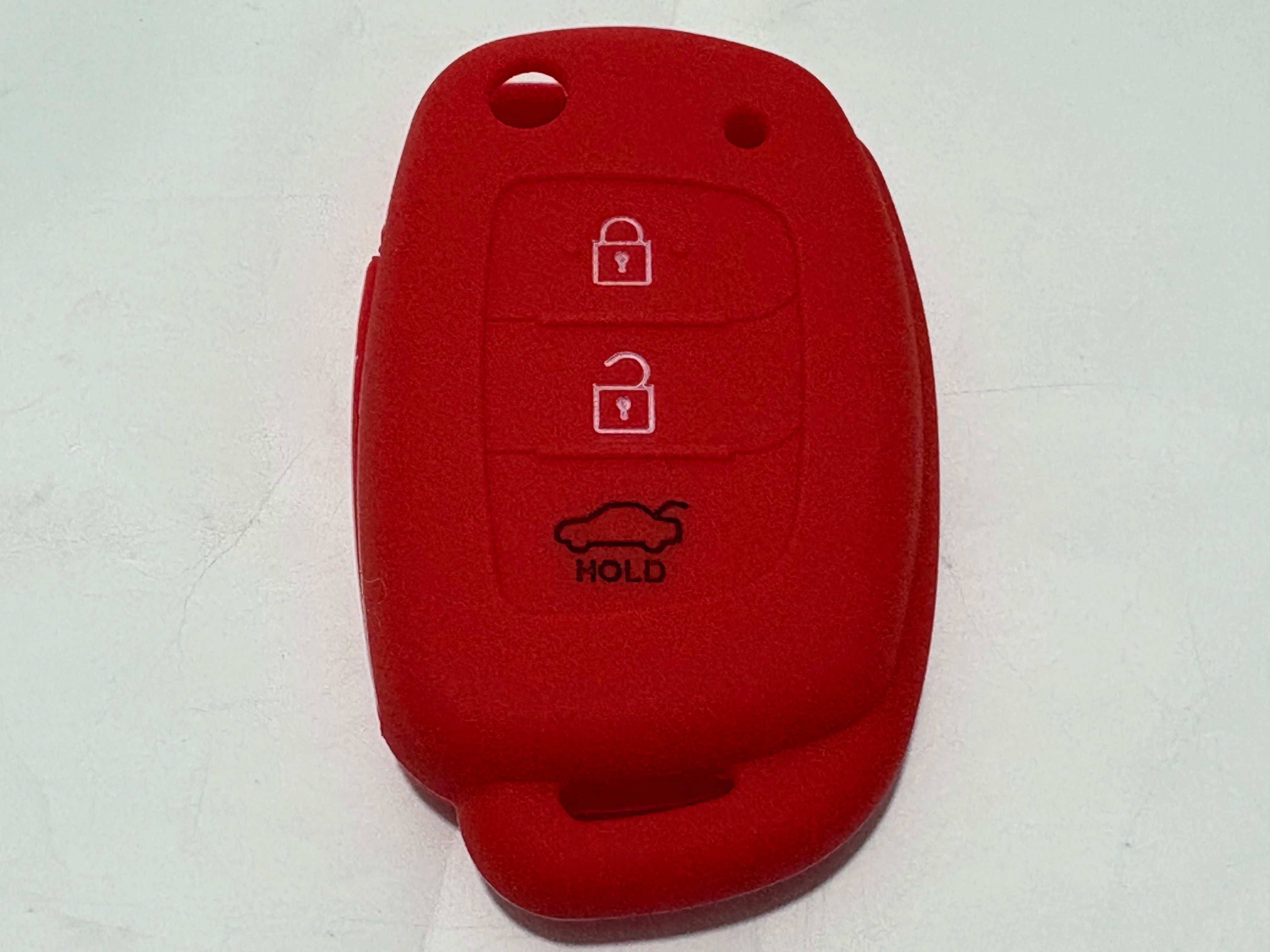 1Pc New Soft Silicone Key Case For Hyundai I20 Santa Fe Flip Remote Cover Shell 3 Buttons Fob Car Styling No Logo Accessories