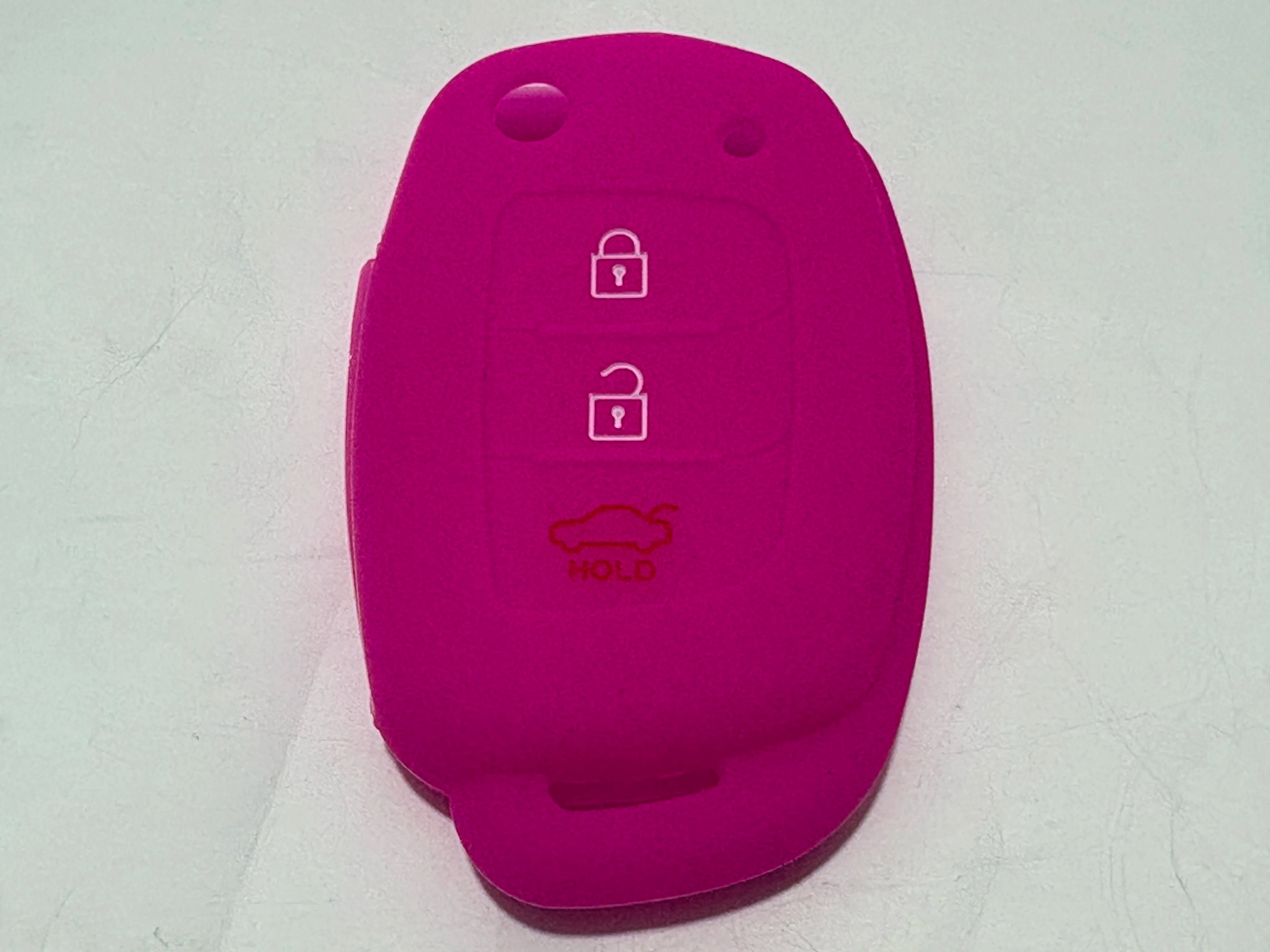 1Pc New Soft Silicone Key Case For Hyundai I20 Santa Fe Flip Remote Cover Shell 3 Buttons Fob Car Styling No Logo Accessories