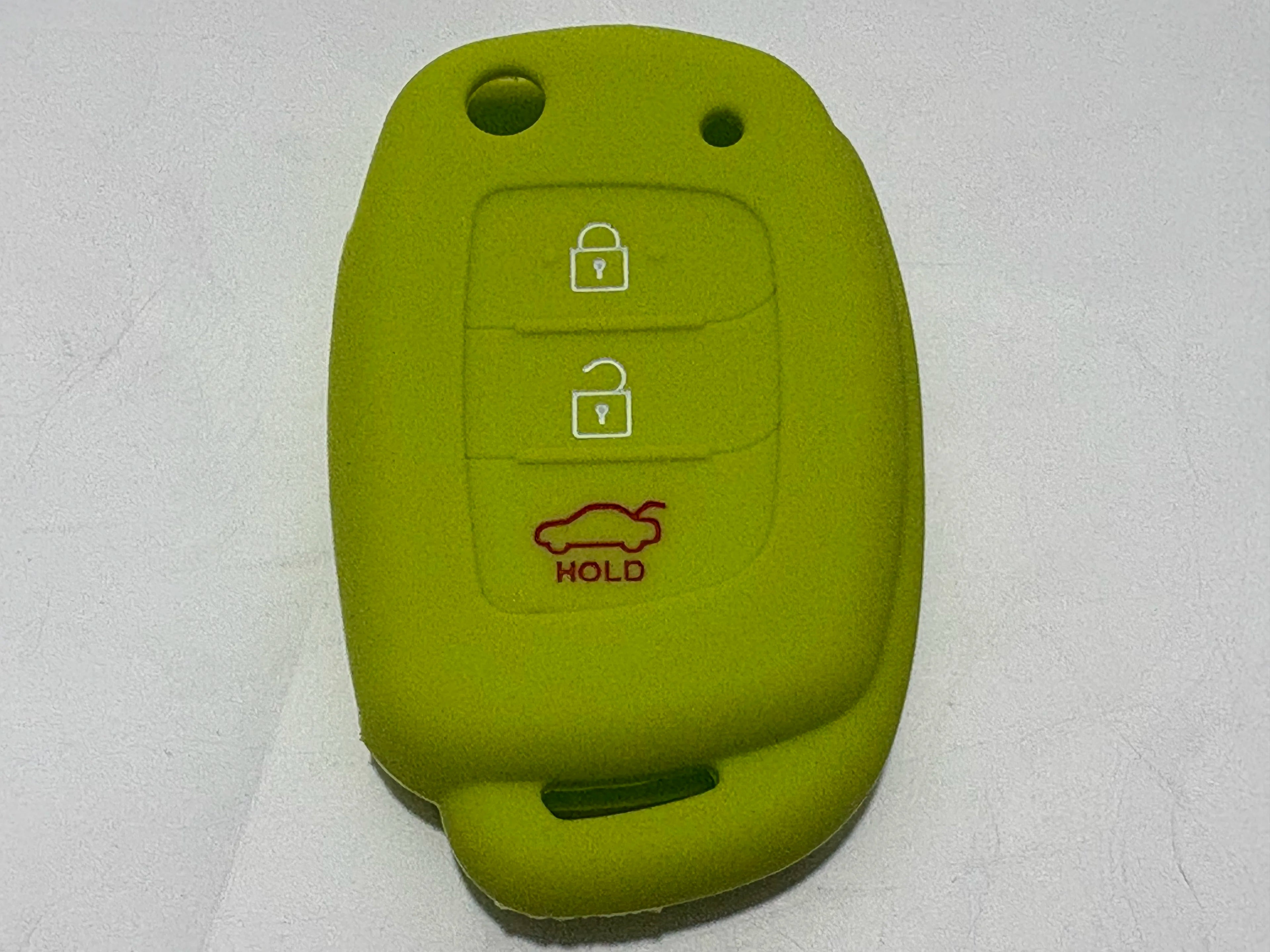 1Pc New Soft Silicone Key Case For Hyundai I20 Santa Fe Flip Remote Cover Shell 3 Buttons Fob Car Styling No Logo Accessories