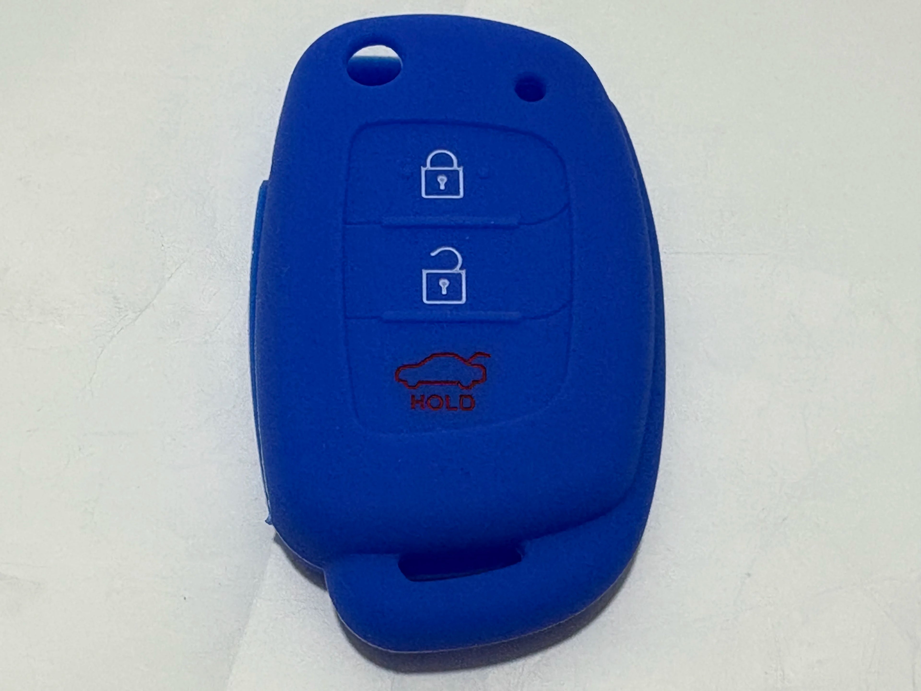 1Pc New Soft Silicone Key Case For Hyundai I20 Santa Fe Flip Remote Cover Shell 3 Buttons Fob Car Styling No Logo Accessories