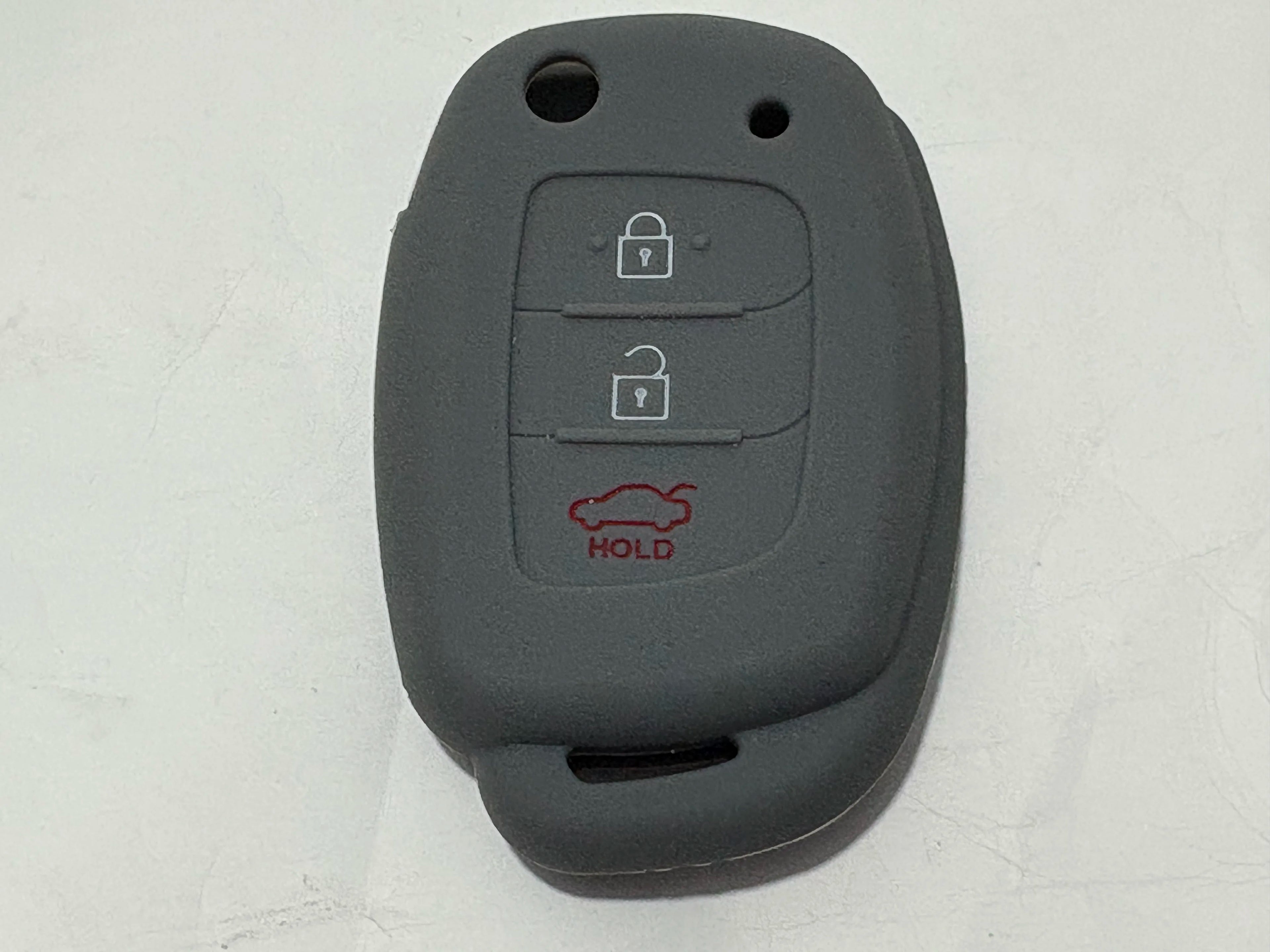 1Pc New Soft Silicone Key Case For Hyundai I20 Santa Fe Flip Remote Cover Shell 3 Buttons Fob Car Styling No Logo Accessories