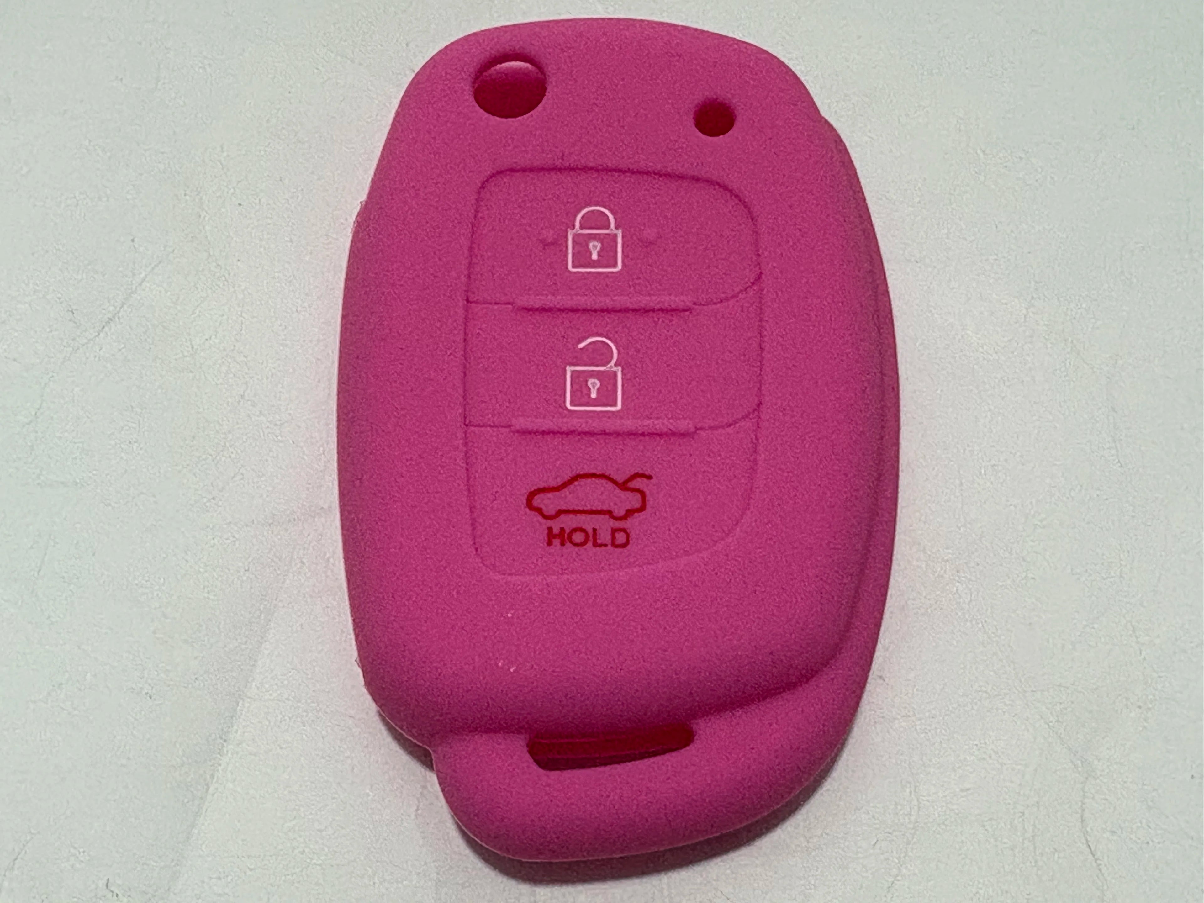 1Pc New Soft Silicone Key Case For Hyundai I20 Santa Fe Flip Remote Cover Shell 3 Buttons Fob Car Styling No Logo Accessories